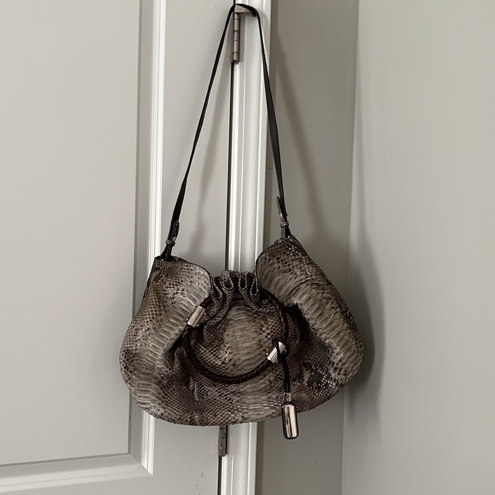 Michael Kors, genuine python, ring tote. - Picture 6 of 8